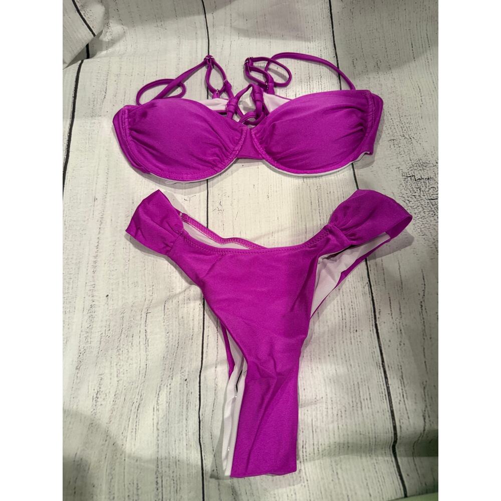 Purple Bikini Adjustable Straps Size S NWOT